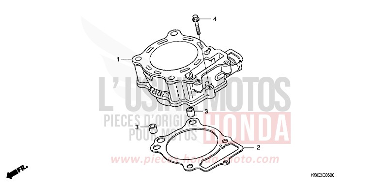 CYLINDRE von CRF150R "Big Wheels" NOIR (NH1) von 2009